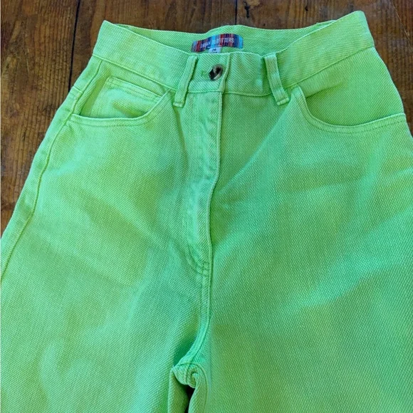 Urban Outfitters Lime Green Wide-Leg Pants - Picture 5 of 8